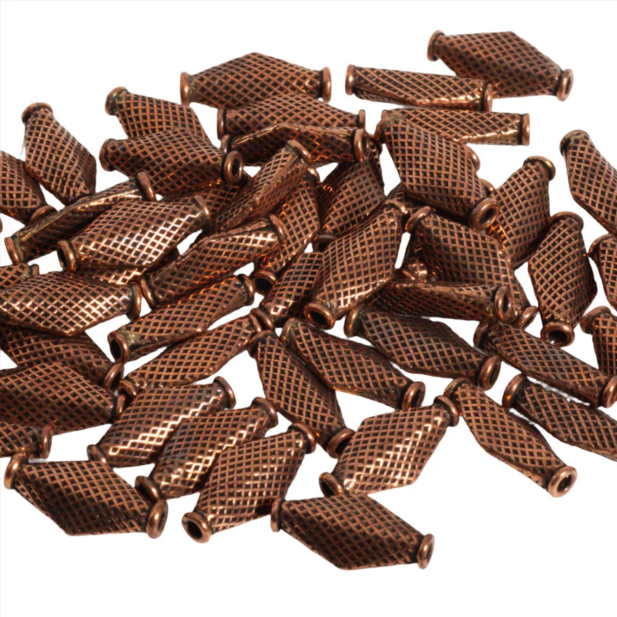 Copper beads for jewelry making in various shapes and finishes