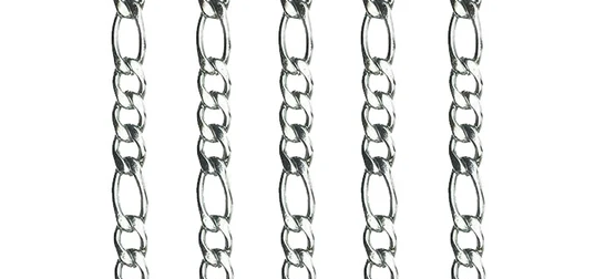 Elegant Figaro chains for jewelry making in various materials and finishes