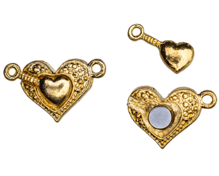 Gold Magnetic Clasp, ideal for adding a touch of elegance to your jewelry designs with a reliable magnetic closure.