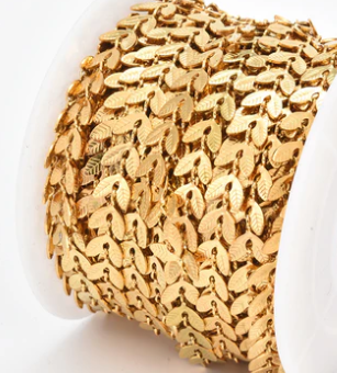 Gold Chevron Chain, offering a trendy and elegant look for modern jewelry designs.