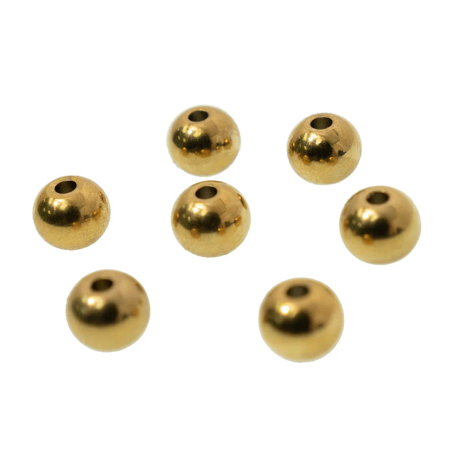 Waterproof gold beads for jewelry making in tarnish-resistant designs