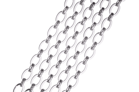 Solid Copper 6.8mm Links - Diamond Cut Curb Chain - Made in the