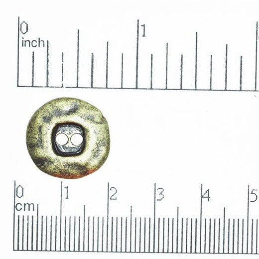 Button cover, imitation nickel-plated brass, 18mm round. Sold per