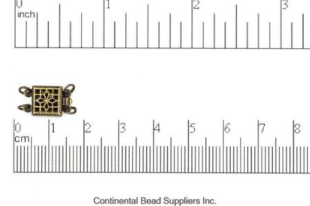 Wholesale SUNNYCLUE 3-Strand 6-Hole Brass Box Clasps 